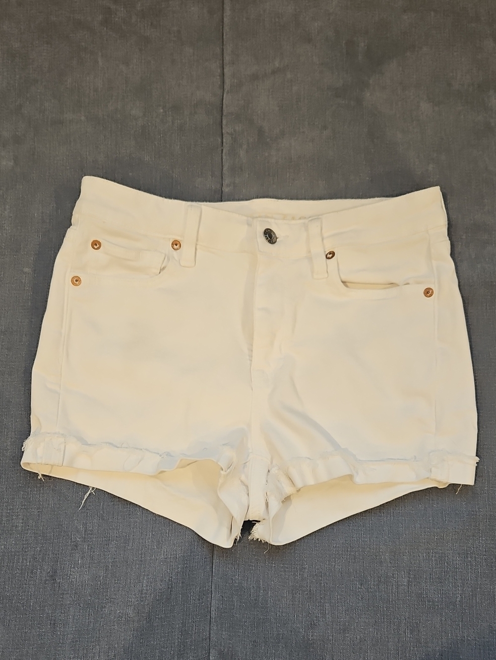 American Eagle Outfitters White Denim Cutoff Shorts